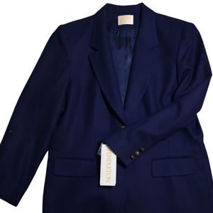 NWT VINTAGE Pendleton Navy Blazer Womens Size 14 100% Wool Nautical